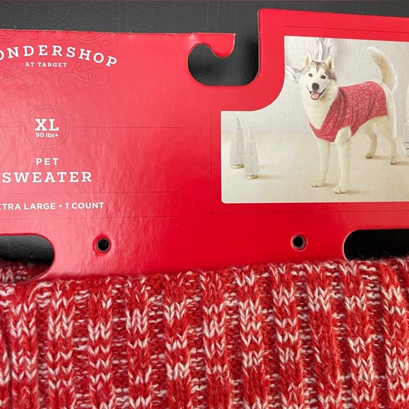 3/$20 Wondershop Pet Dog Sweater Red and White Size XL - Picture 3 of 7